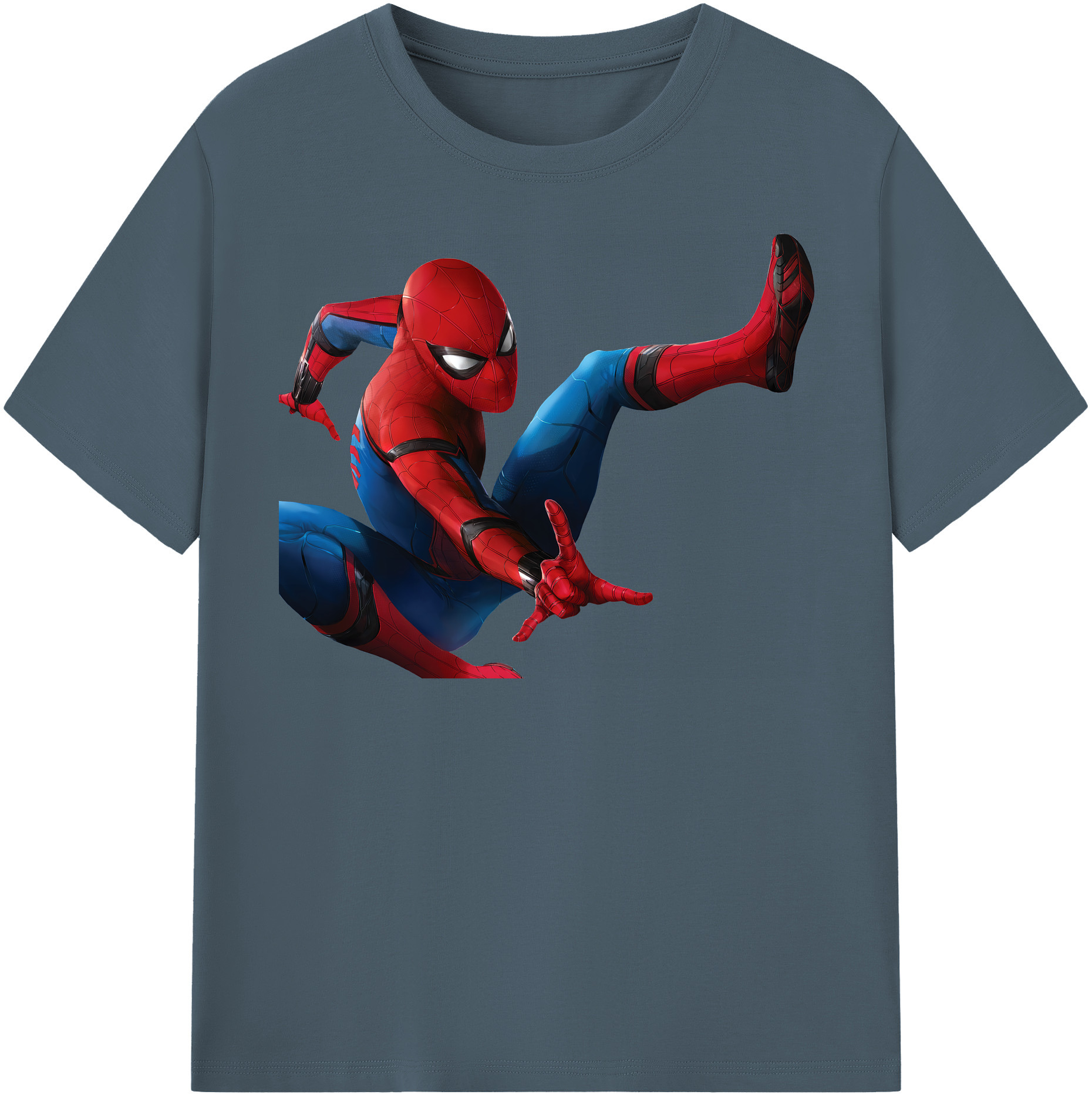 （画像用） Spider Man スパイダーマン 綿100％半袖Tシャツ（フロントプリント）
